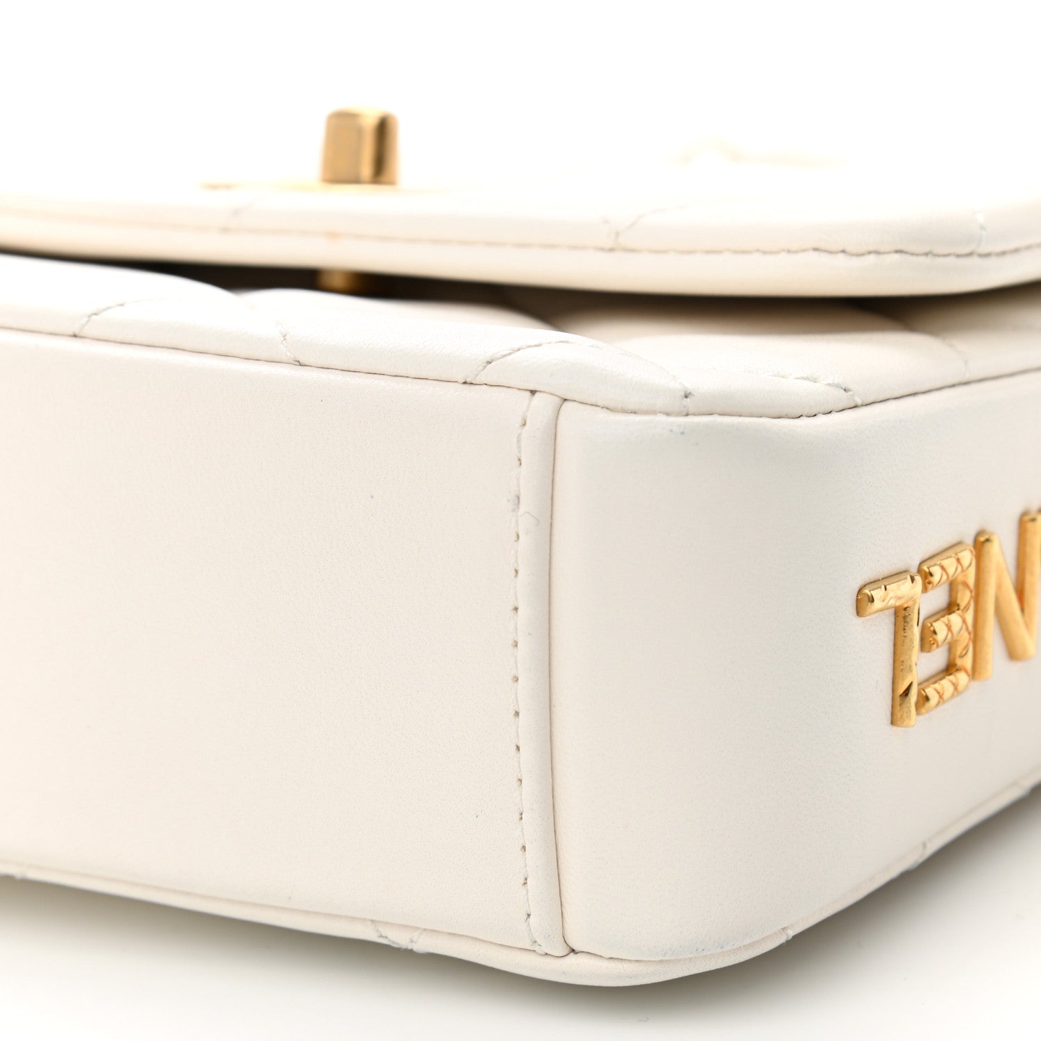 Chanel Lambskin Quilted Mini Side Note Flap White 10 of 12