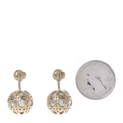 Christian Dior Pearl Secret Cannage Mise En Dior Tribales Earrings Gold 2 of 4