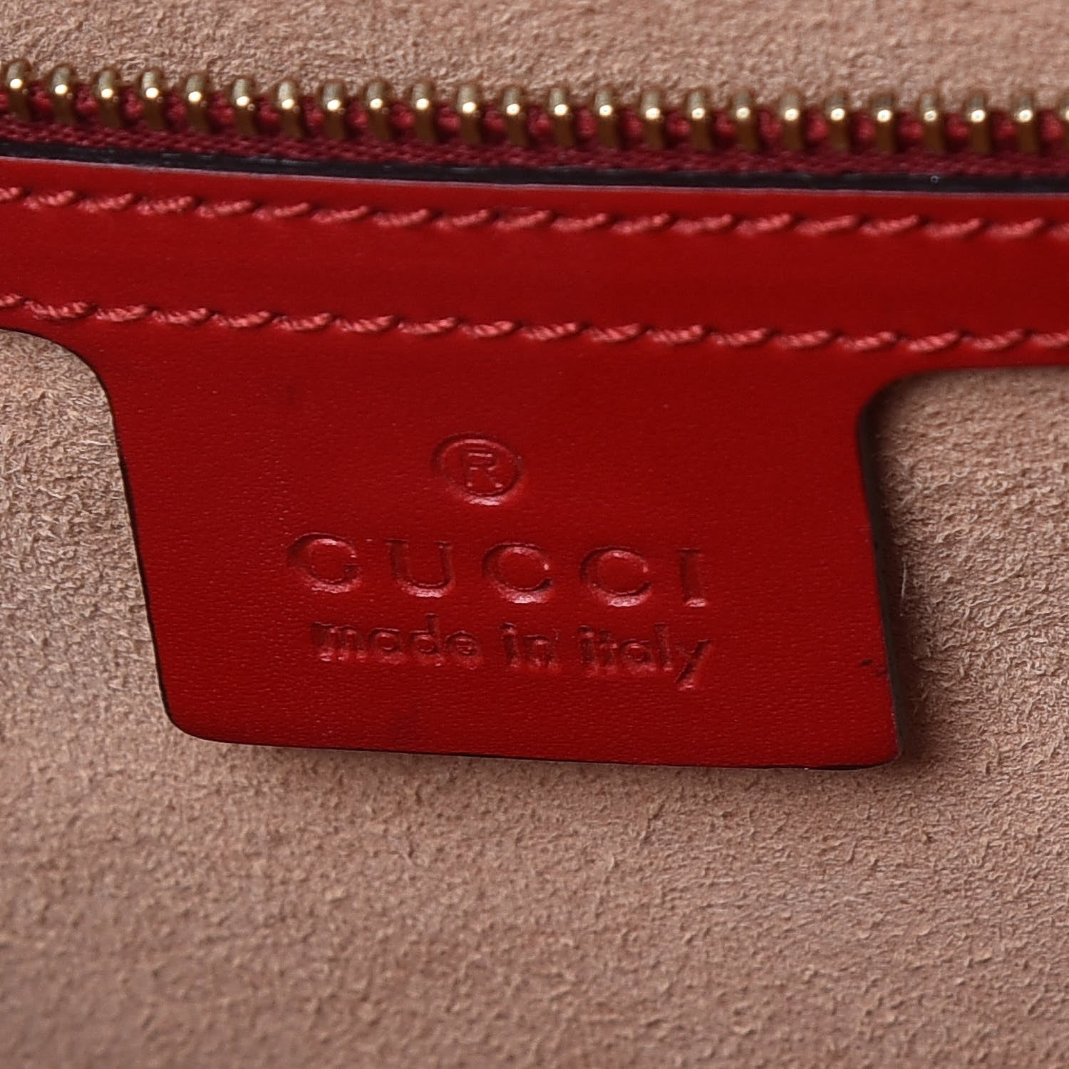 Gucci Guccissima Medium Padlock Shoulder Bag Hibiscus Red 8 of 9