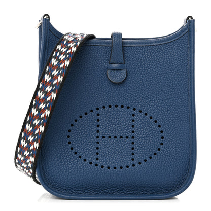 Hermes Taurillon Clemence Zigzag Evelyne TPM Bleu Saphir Bleu Zellige Indigo Black 1 of 11