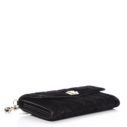 Chanel Velvet Boy Wallet On Removable Chain Black 4 of 14