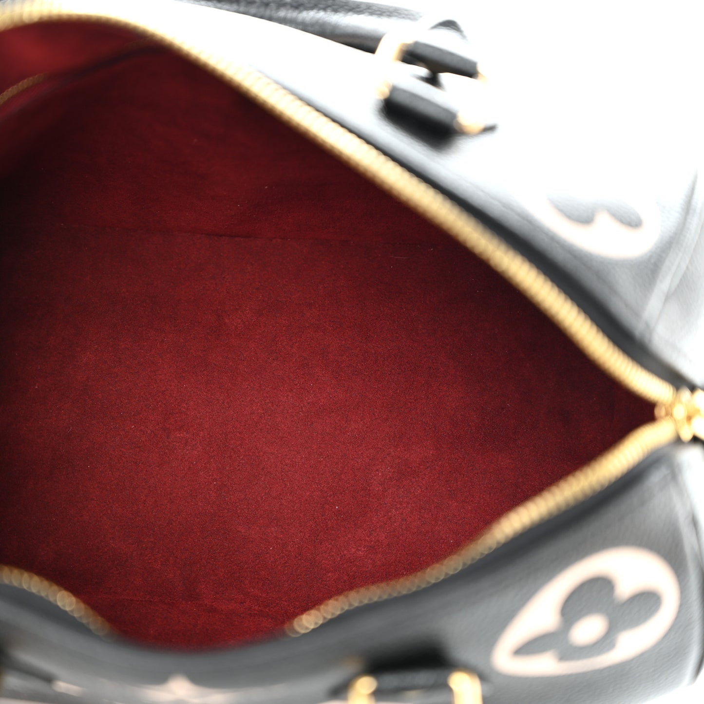 Empreinte Monogram Giant Speedy Bandouliere 25 Black Beige