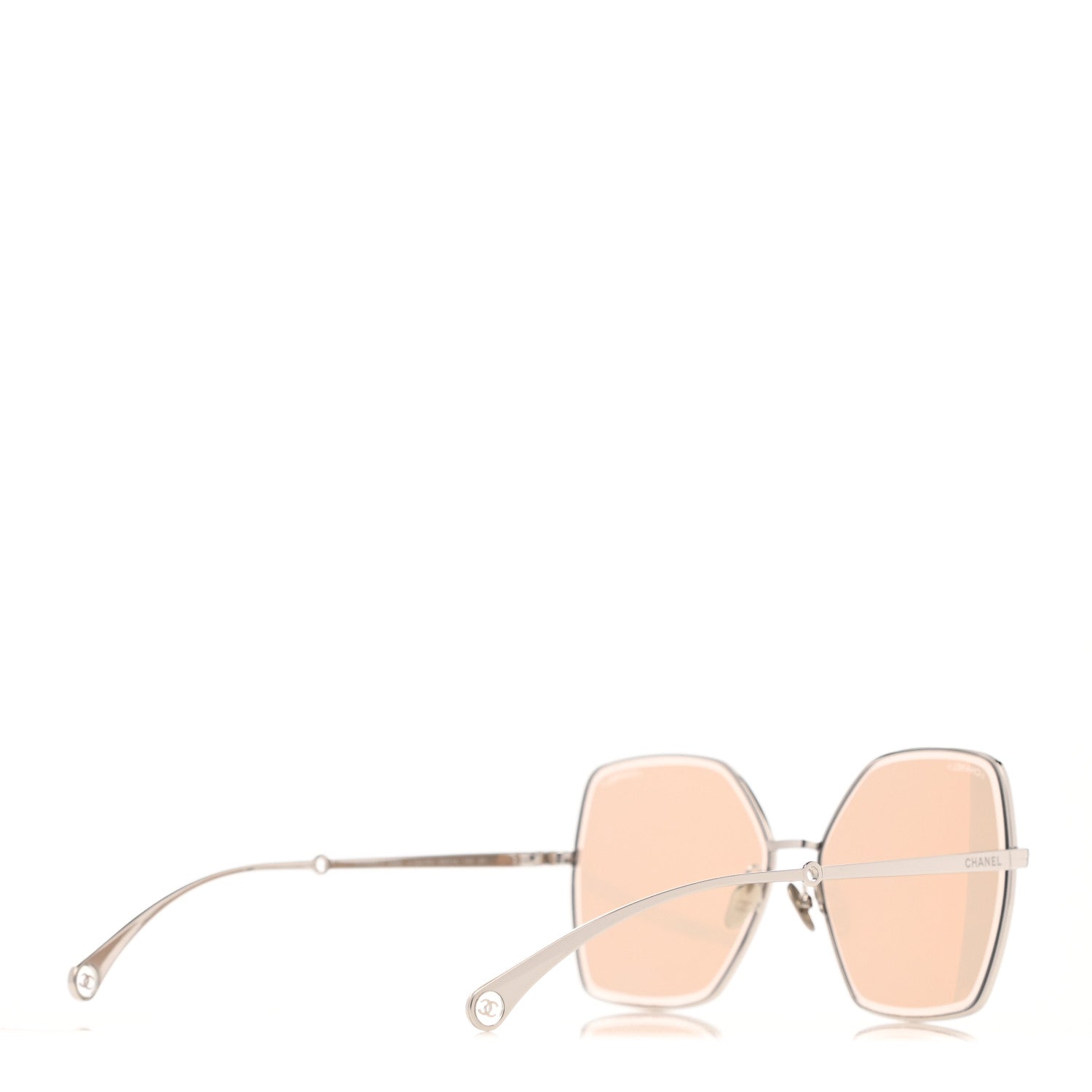 Chanel Metal Butterfly Removable Pearl Chain Sunglasses 4262 Pink 5 of 12