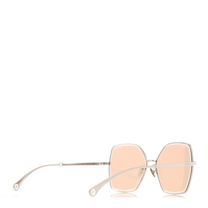 Chanel Metal Butterfly Removable Pearl Chain Sunglasses 4262 Pink 5 of 12