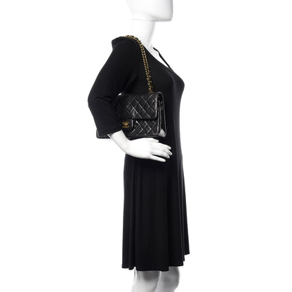 Chanel Lambskin Quilted Medium Double Flap Black 2 of 16