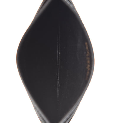 Saint Laurent Grain De Poudre Matelasse Chevron Monogram Credit Card Case Algae 5 of 7