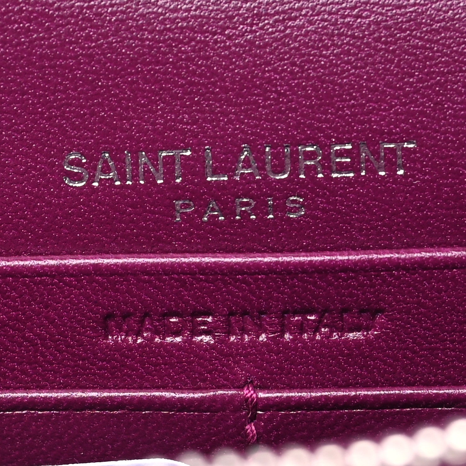 Saint Laurent Velvet Crystal Monogram Kate Tassel Shoulder Bag Fuchsia 7 of 11
