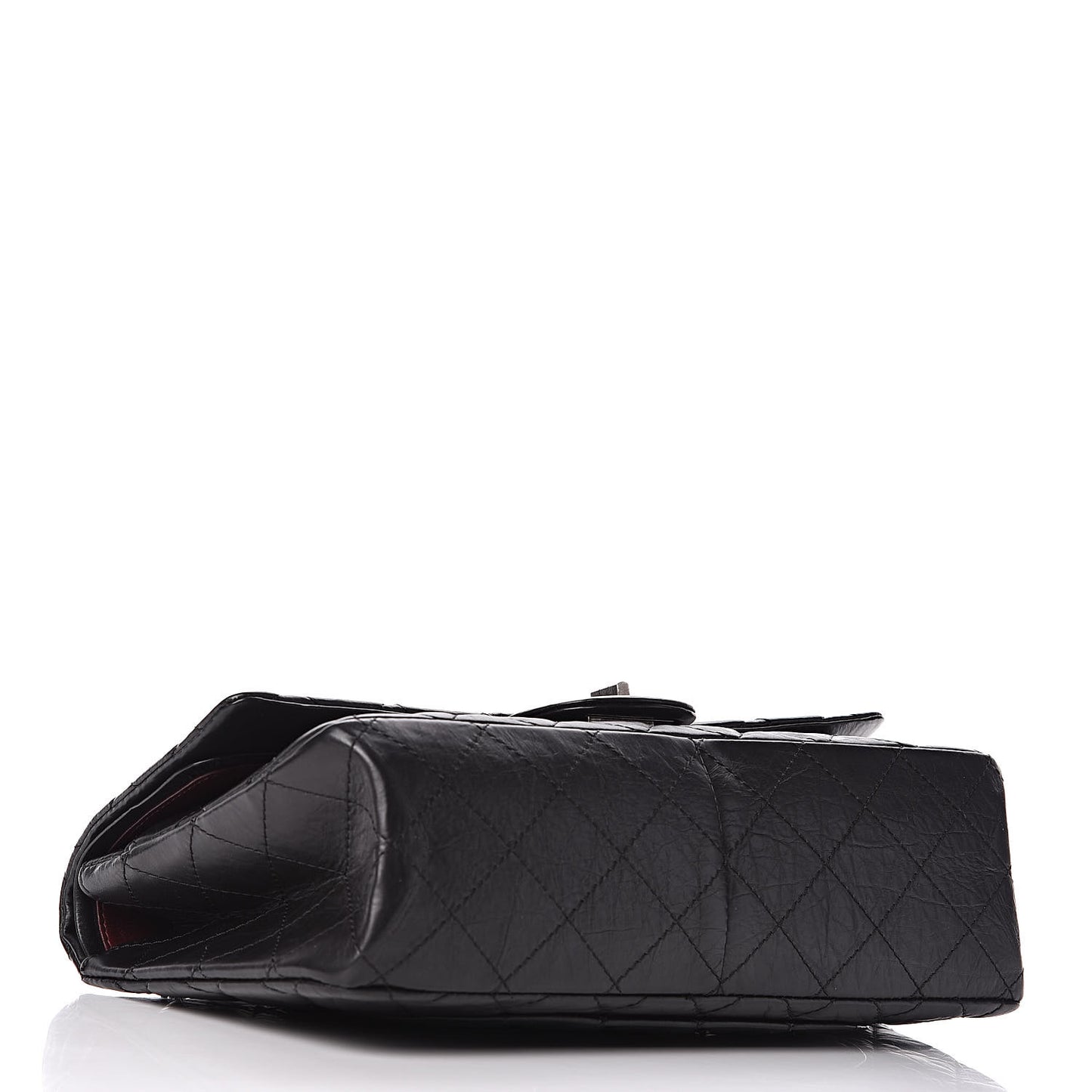 Aged Calfskin Quilted 2.55 Reissue 227 Flap Black