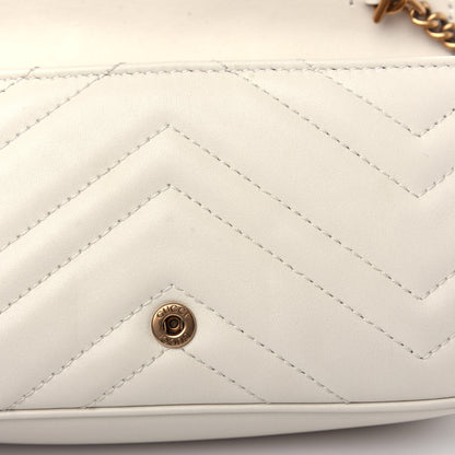 Gucci Calfskin Matelasse Super Mini GG Marmont Shoulder Bag White 11 of 11