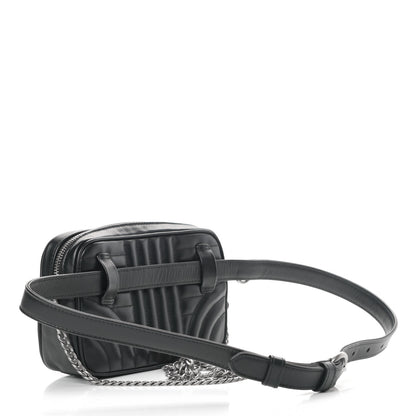 Prada Soft Calfskin Impunture Diagramme Belt Bag Black 3 of 9