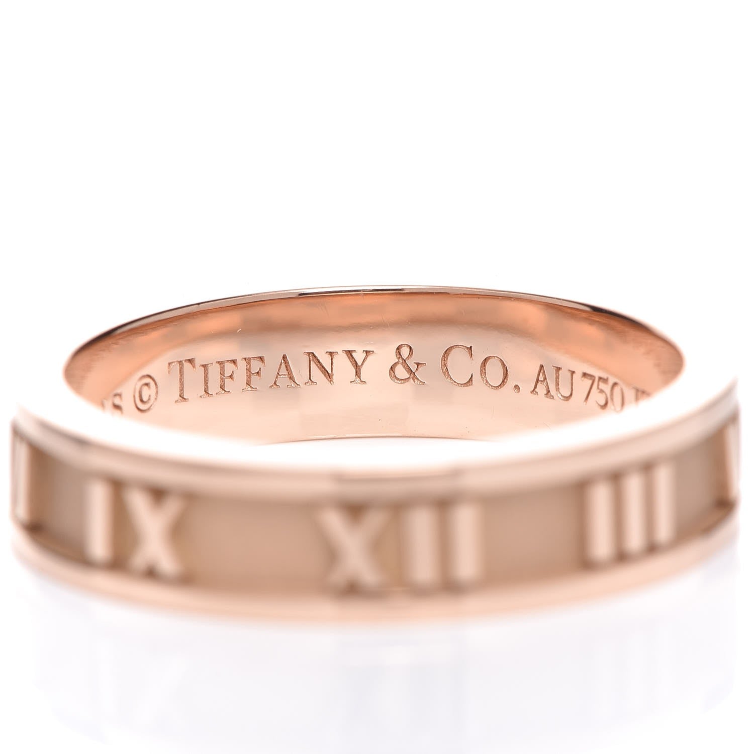 Tiffany 18K Rose Gold Atlas Ring 50 5.5 5 of 7