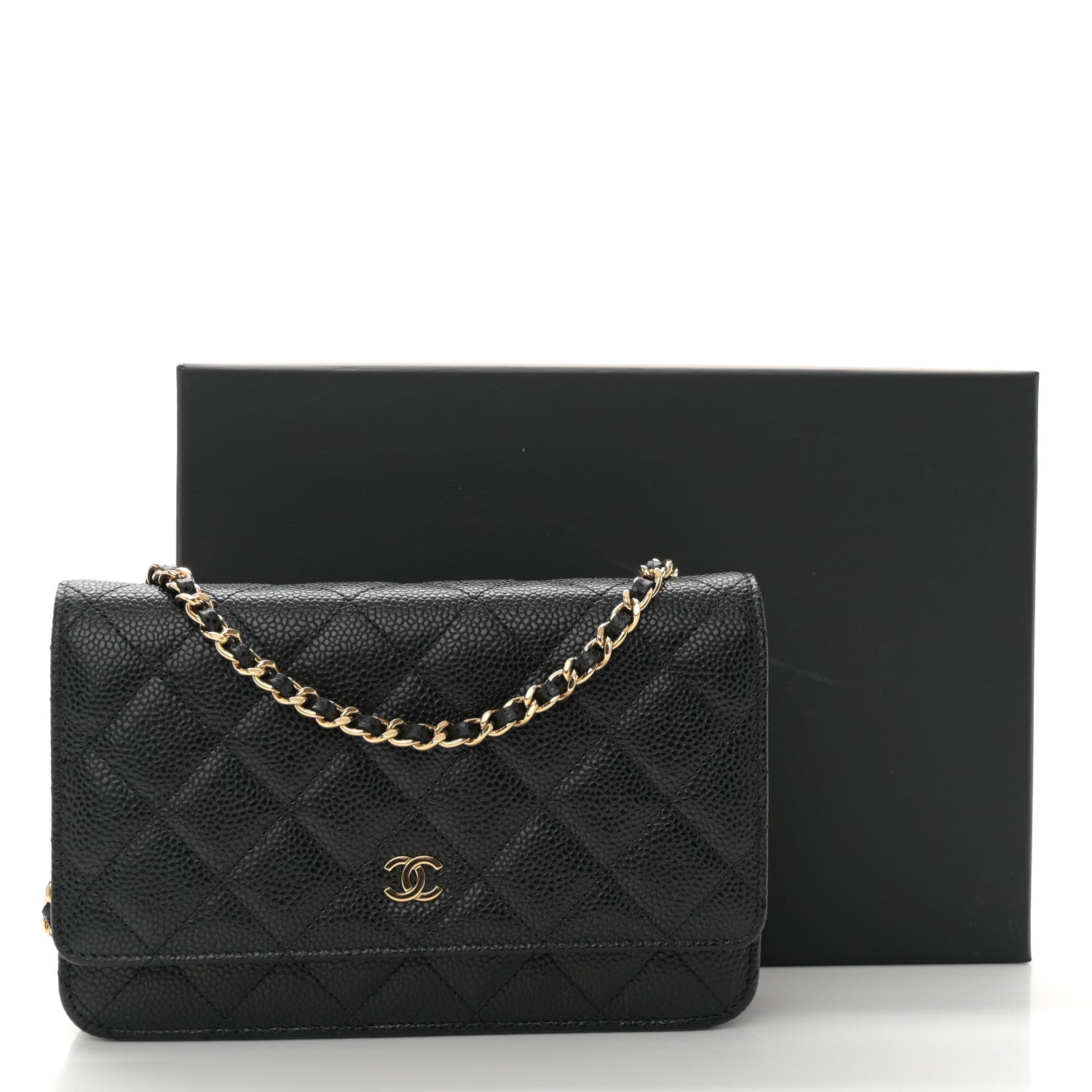 Chanel Caviar Quilted Wallet on Chain WOC Black 12 of 12