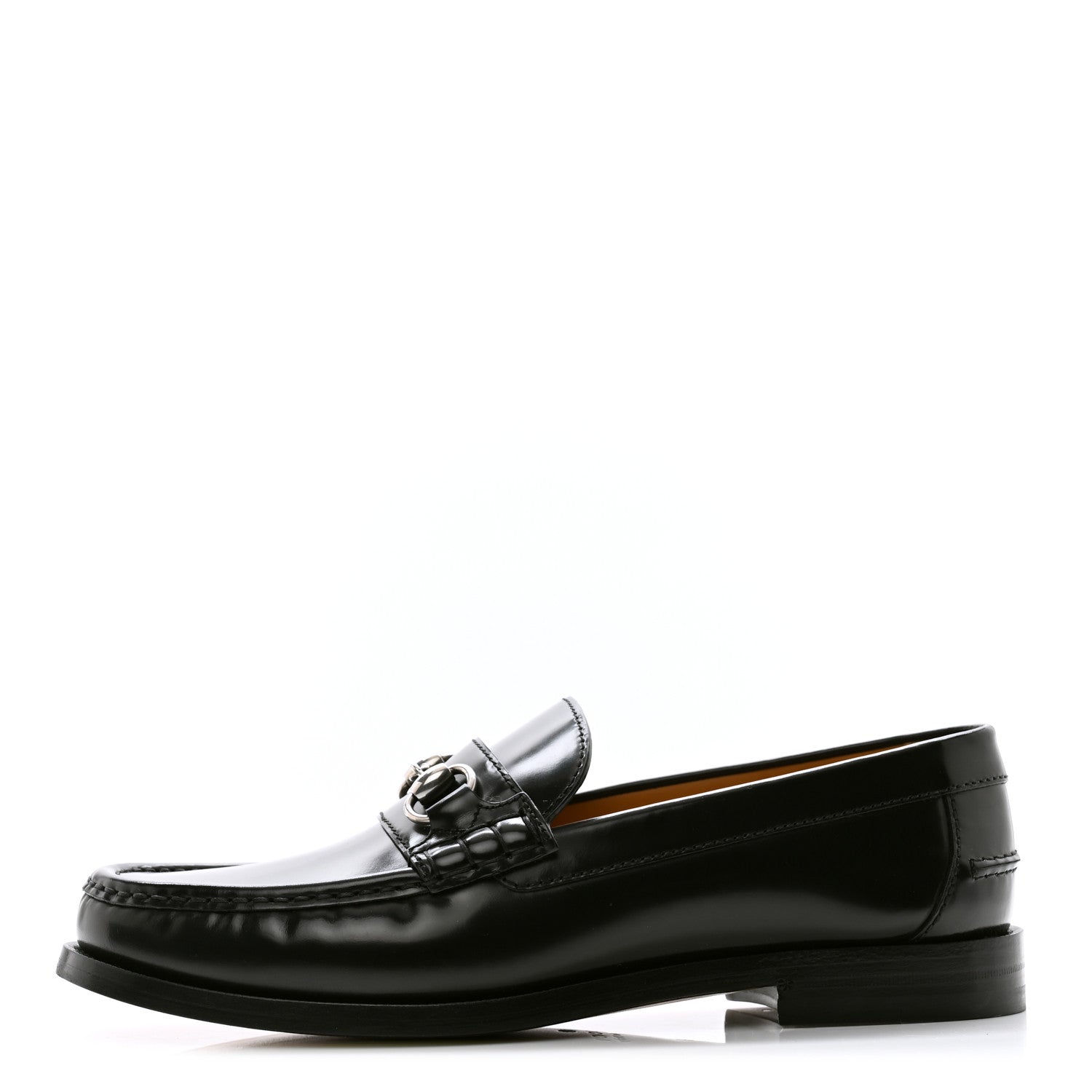 Gucci Mandala Goatskin Mens Horsebit Loafers 9 Black 1 of 10