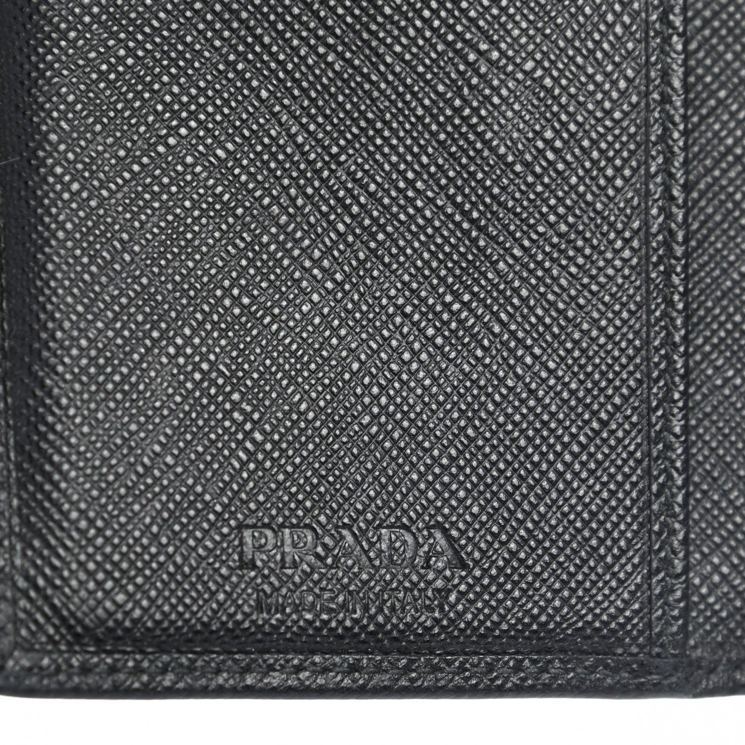 Prada Saffiano Corner Card Holder Black 6 of 7