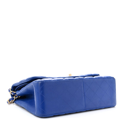 Chanel Lambskin Quilted Jumbo Double Flap Dark Blue 4 of 10