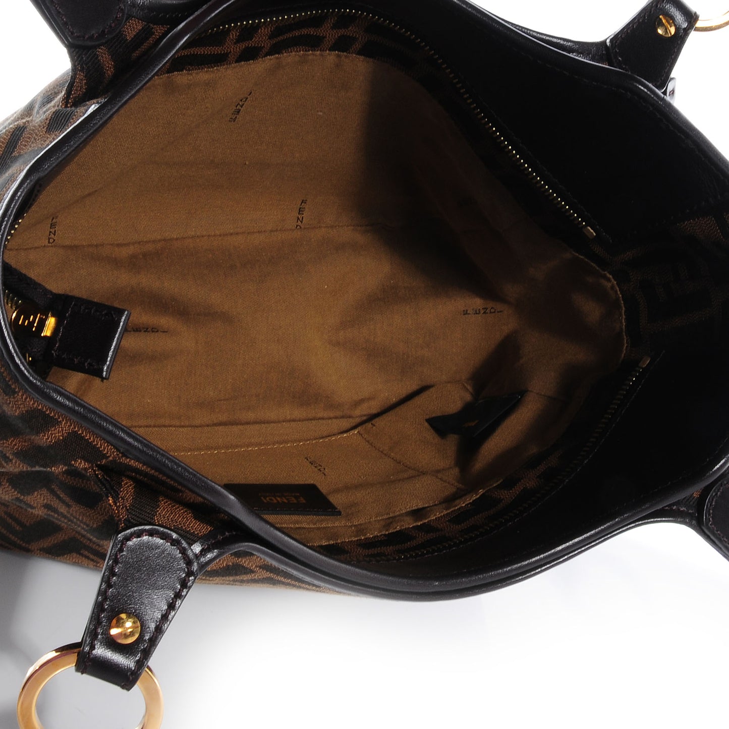 Zucca Small Chef Shopping Tote Tobacco Moro Black