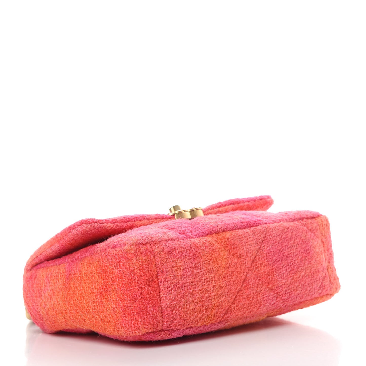 Tweed Quilted Medium Chanel 19 Flap Coral Pink