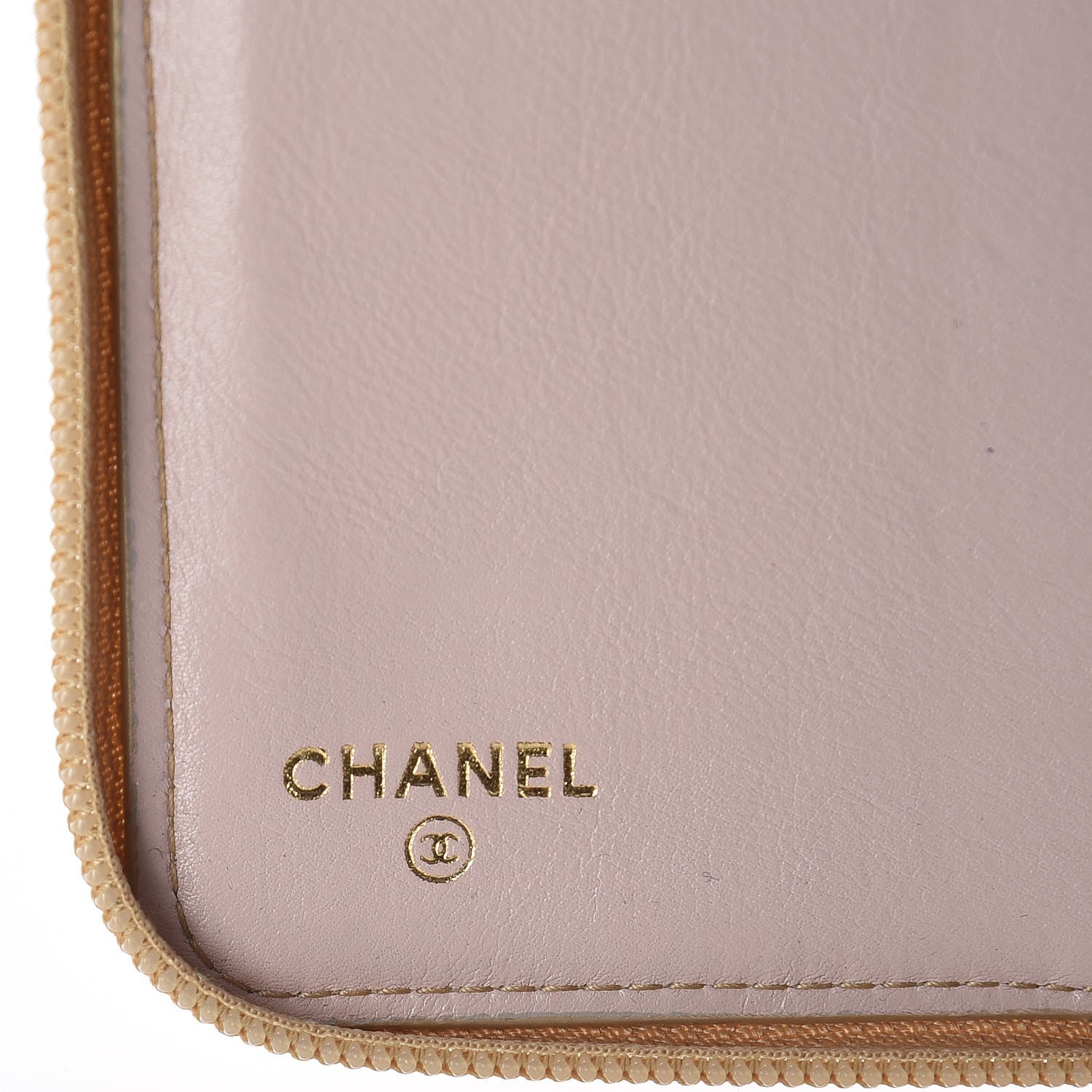 Chanel Metallic Aged Calfskin Quilted Palette Large Zip Around Organizer Wallet Gold 6 of 8