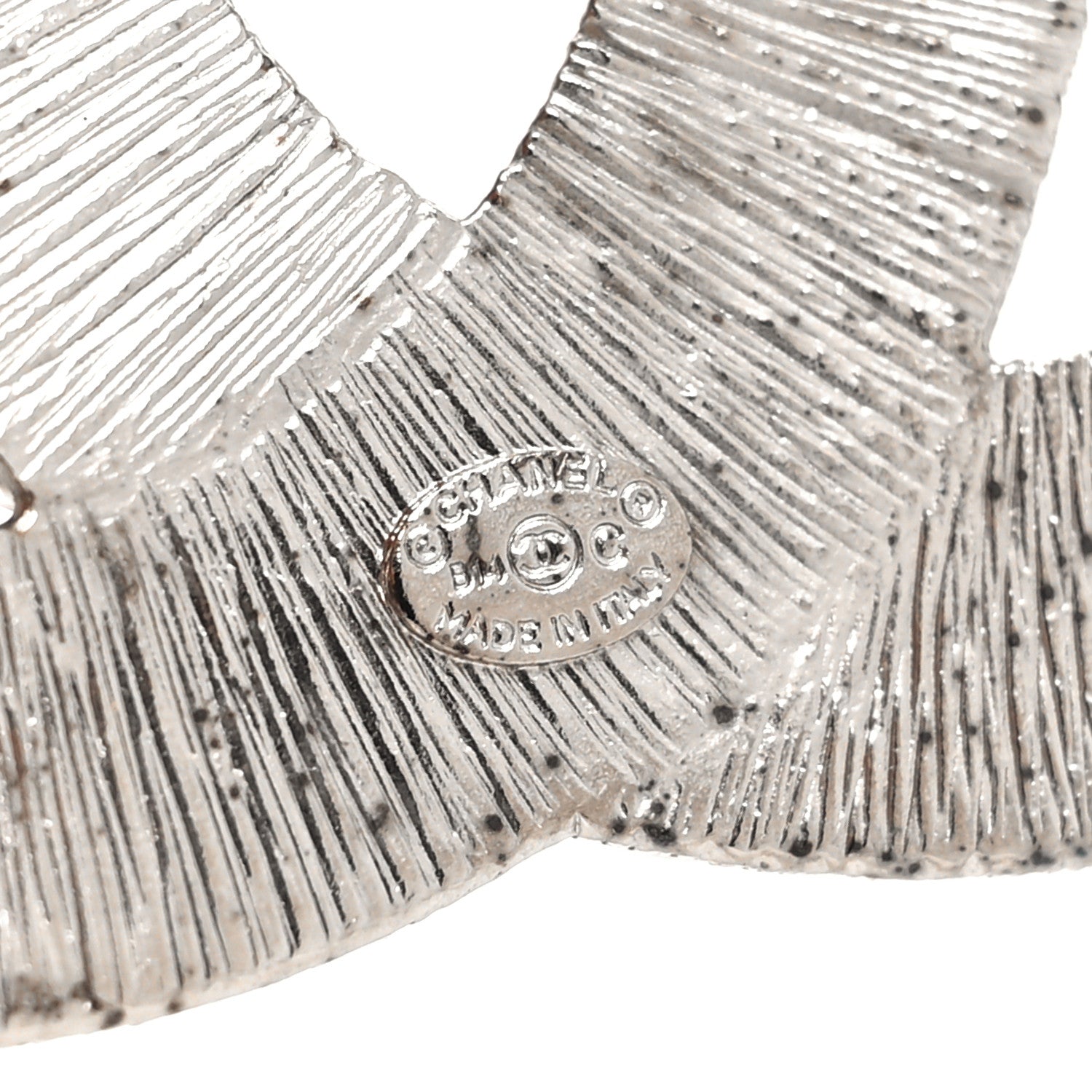 Chanel Baguette Crystal CC Brooch Silver 4 of 4