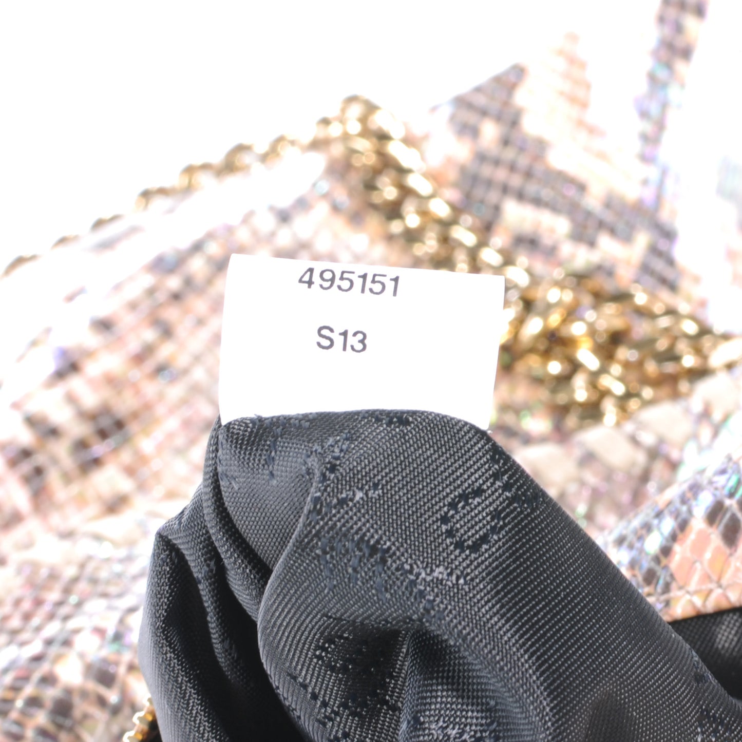 Faux Python Large Oleographic Falabella Nude