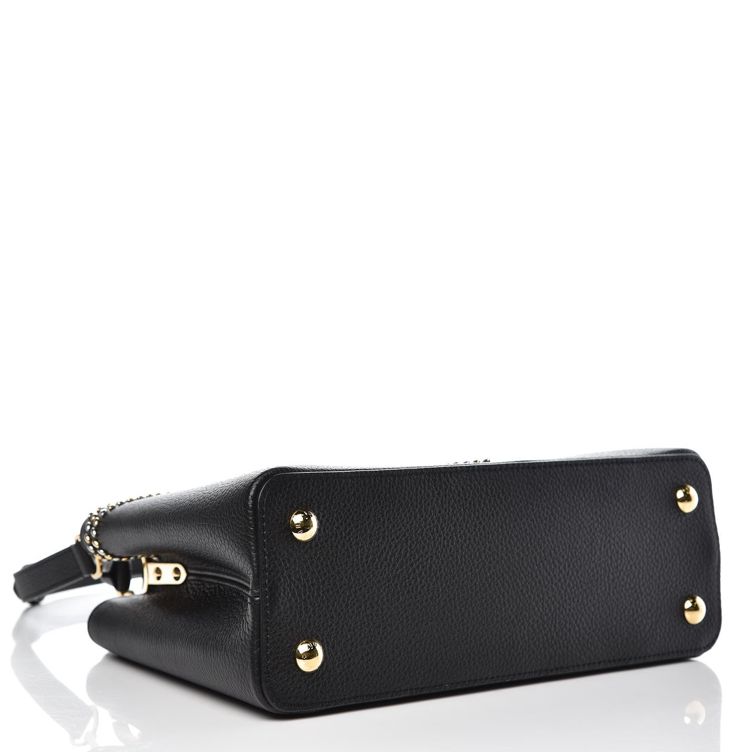 Louis Vuitton Taurillon Fleur De Lys Capucines PM Black 5 of 8