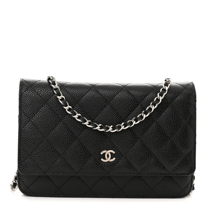 Chanel Caviar Quilted Wallet On Chain WOC Black 1 of 12