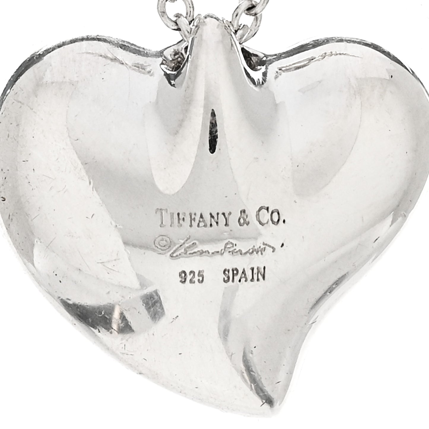 Sterling Silver 14mm Elsa Perretti Full Heart Pendant Necklace