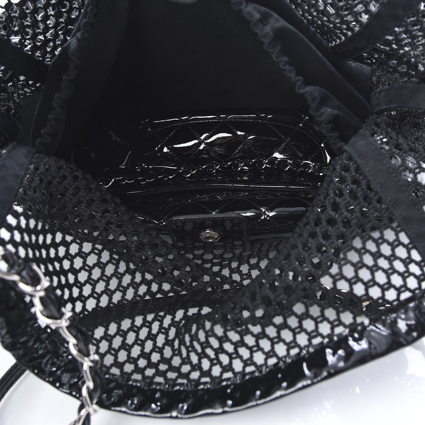 Patent Net Large La Madrague Tote Black