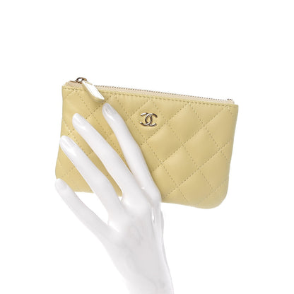 Chanel Lambskin Quilted Small Cosmetic Case Yellow 2 of 8