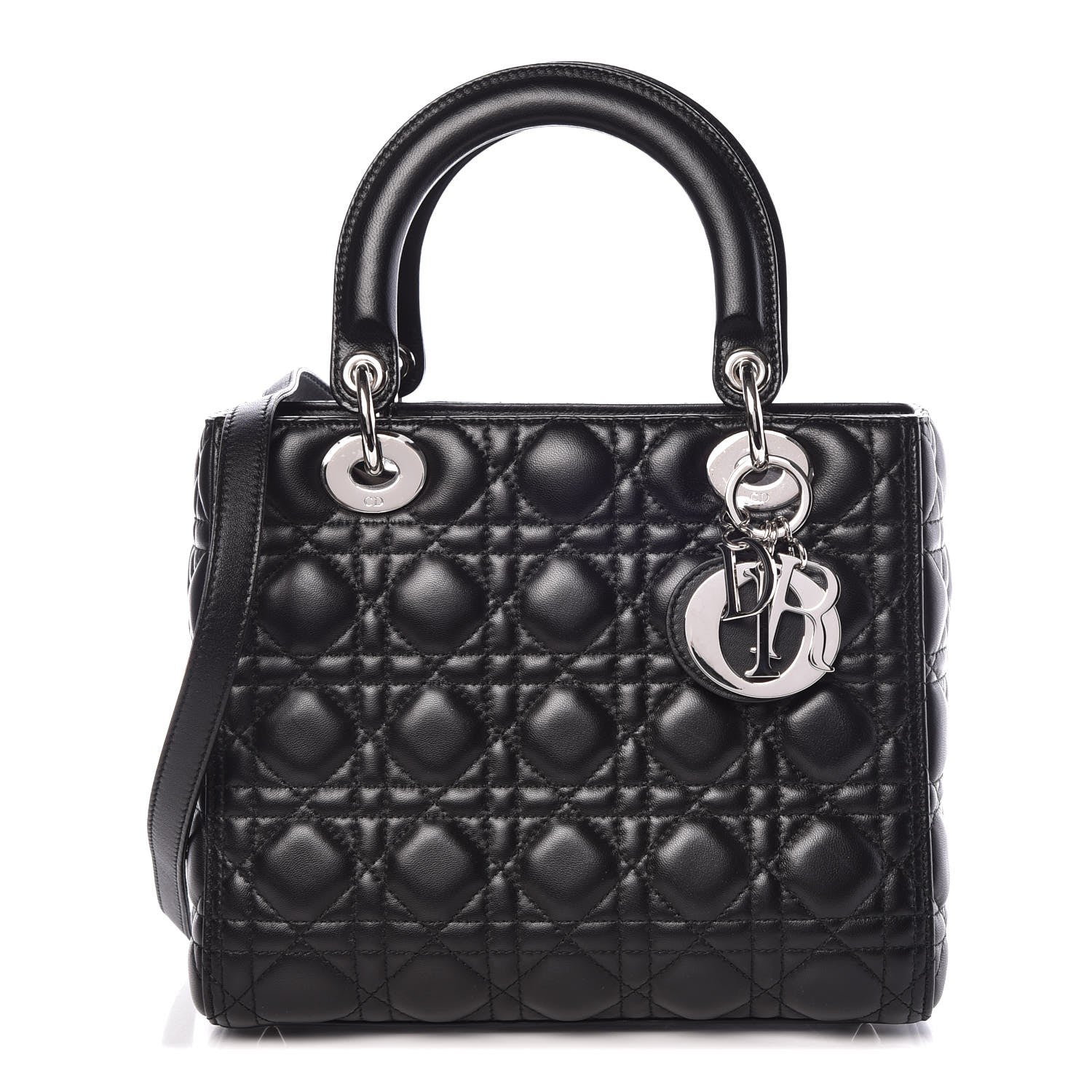Christian Dior Lambskin Cannage Medium Lady Dior Black 1 of 7