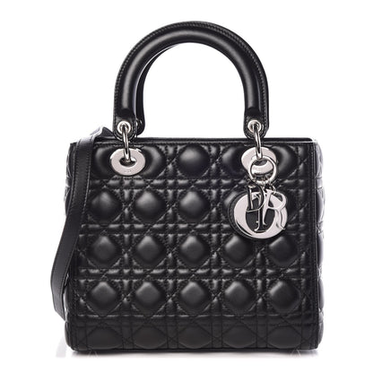 Christian Dior Lambskin Cannage Medium Lady Dior Black 1 of 7