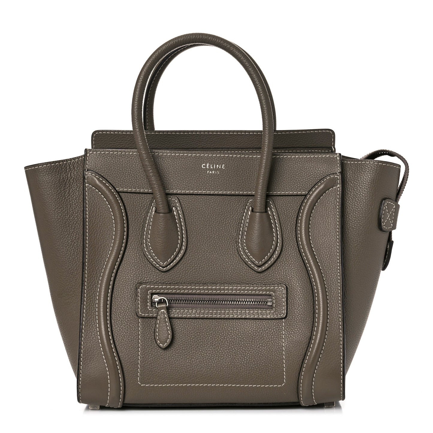 Drummed Calfskin Micro Luggage Souris