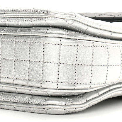 Celine Calfskin Quilted Medium C Bag Silver Black 8 of 9
