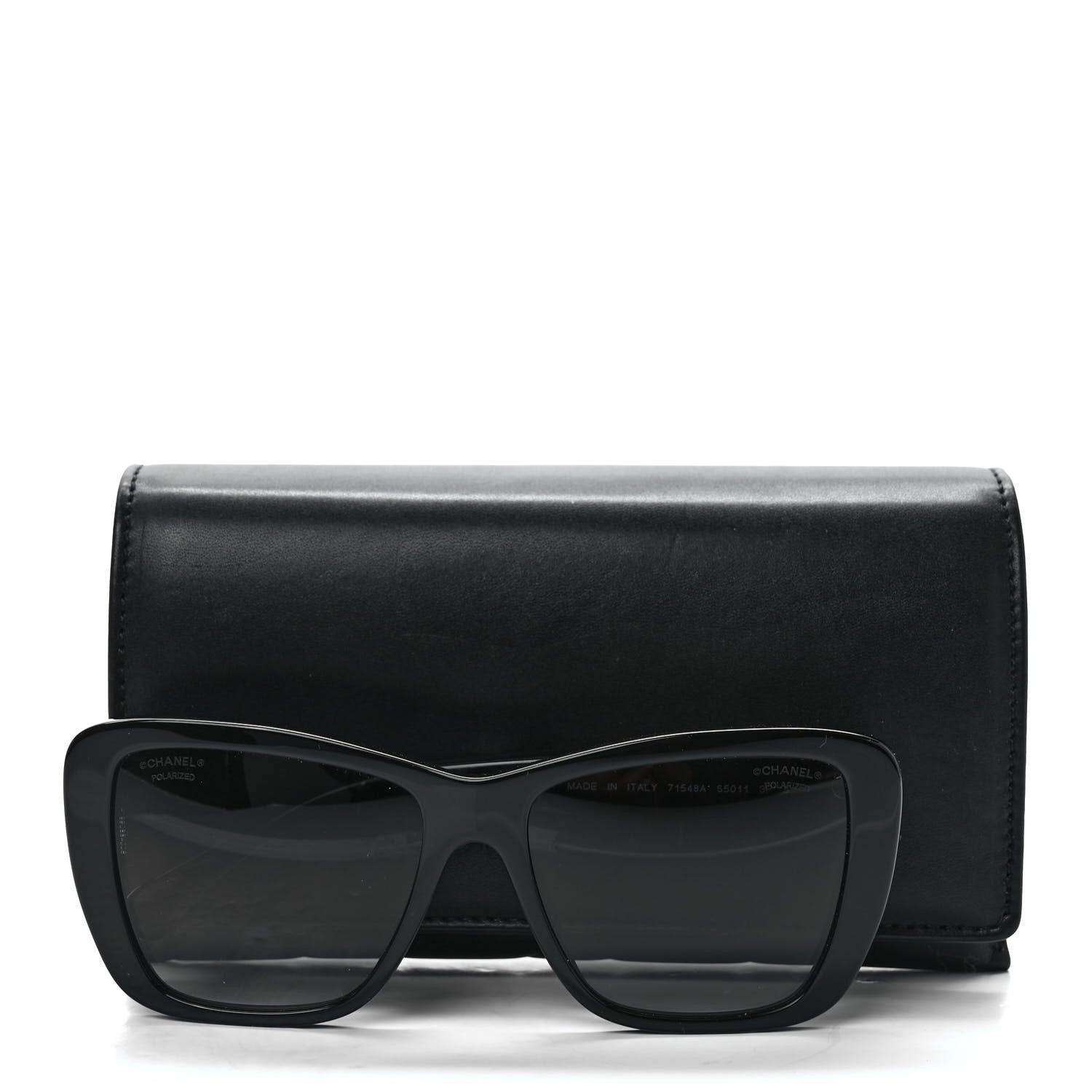 Chanel Acetate Polarized Butterfly Sunglasses 71548A Black 8 of 8