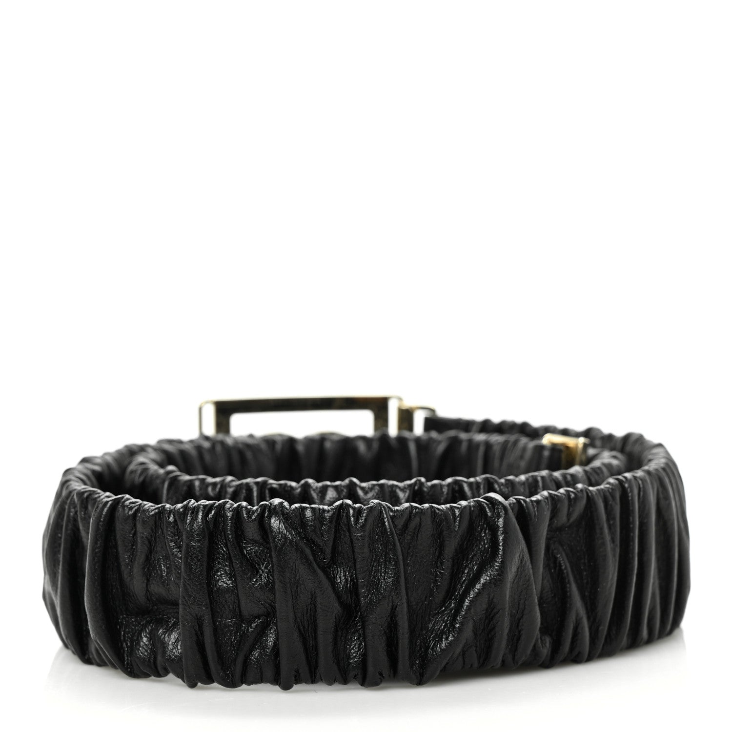 Chanel Lambskin Ruched CC Belt 90 36 Black 2 of 3