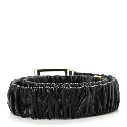 Chanel Lambskin Ruched CC Belt 90 36 Black 2 of 3