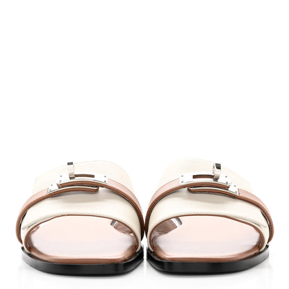 Hermes Calfskin Giulia Sandals 36 Beige Glaise Rose Perle 2 of 14