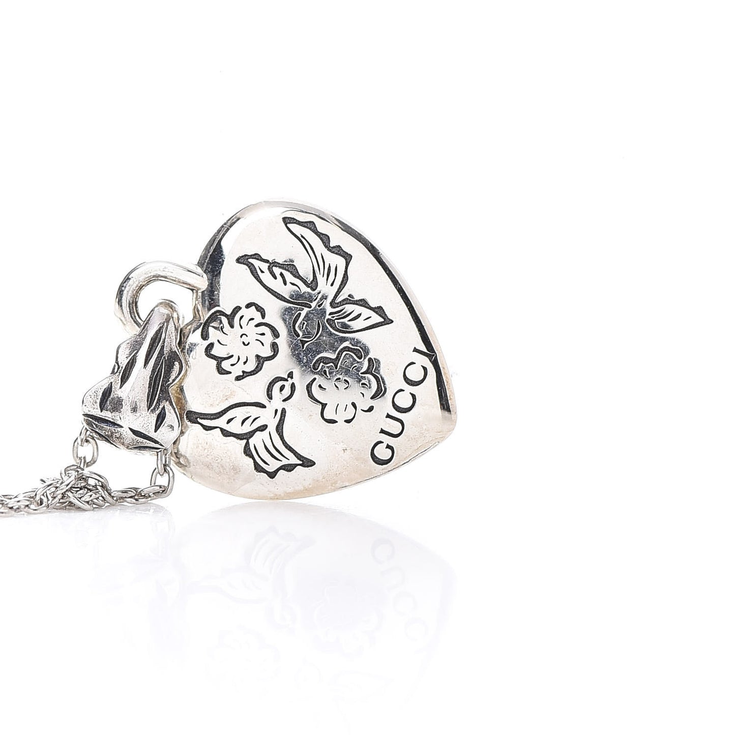 Sterling Silver Blind for Love Heart Pendant Necklace