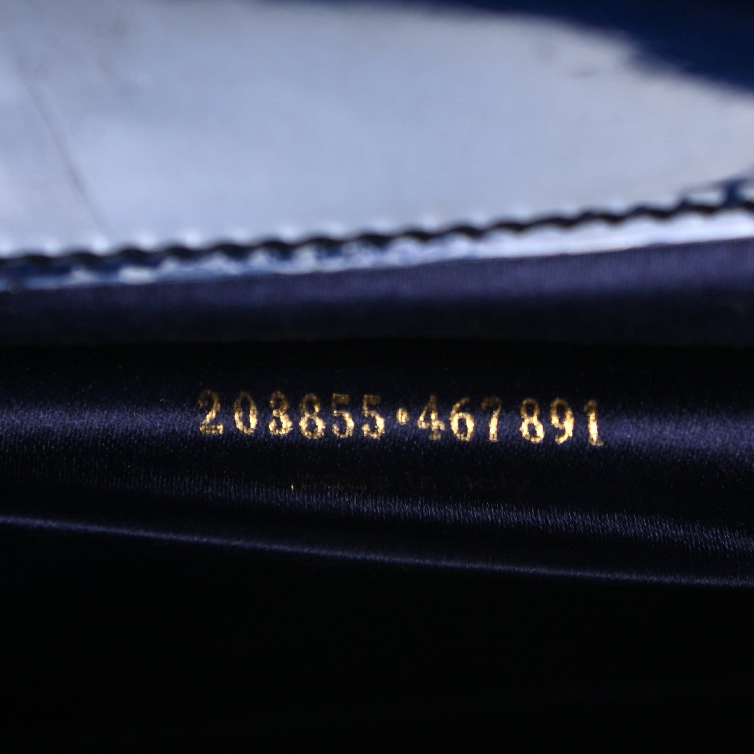 Saint Laurent Patent Monogram Large Belle De Jour Clutch Navy Blue 7 of 8
