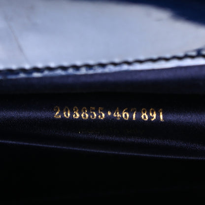 Saint Laurent Patent Monogram Large Belle De Jour Clutch Navy Blue 7 of 8