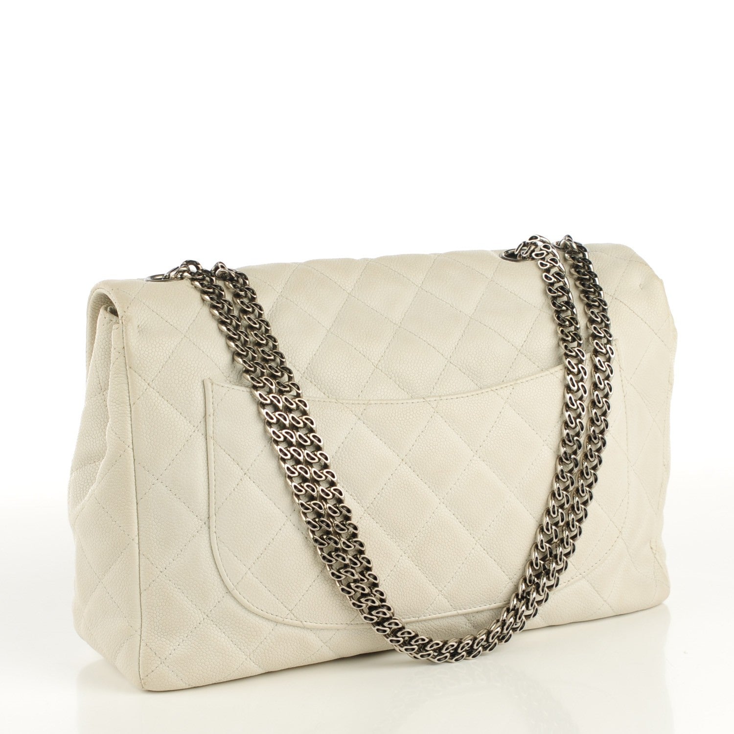 Chanel Caviar Quilted Reissue Flap 227 White 3 of 10