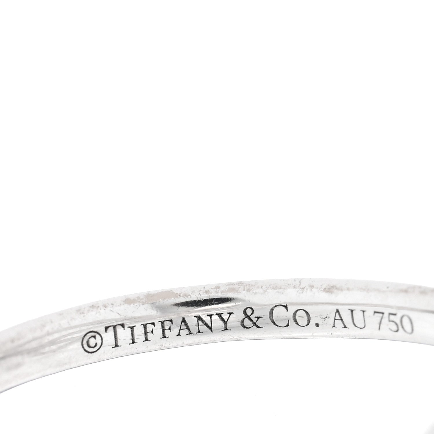 Tiffany 18K White Gold Diamond .40ctw Bow Ring 53 6.5 4 of 5