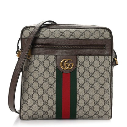 Gucci GG Supreme Monogram Web Medium Ophidia Messenger Bag Brown 1 of 9