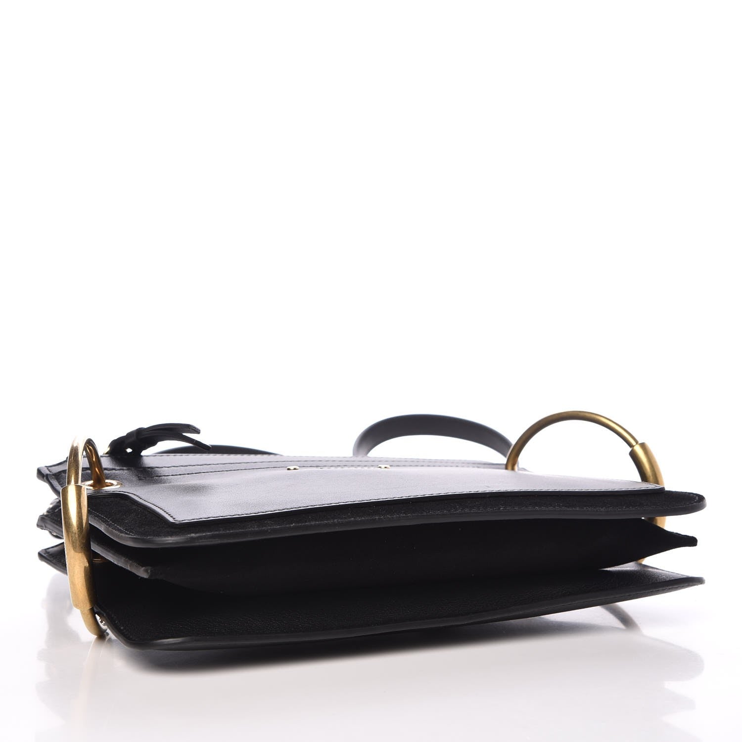 Chloe Calfskin Suede Mini Roy Bag Black 4 of 9