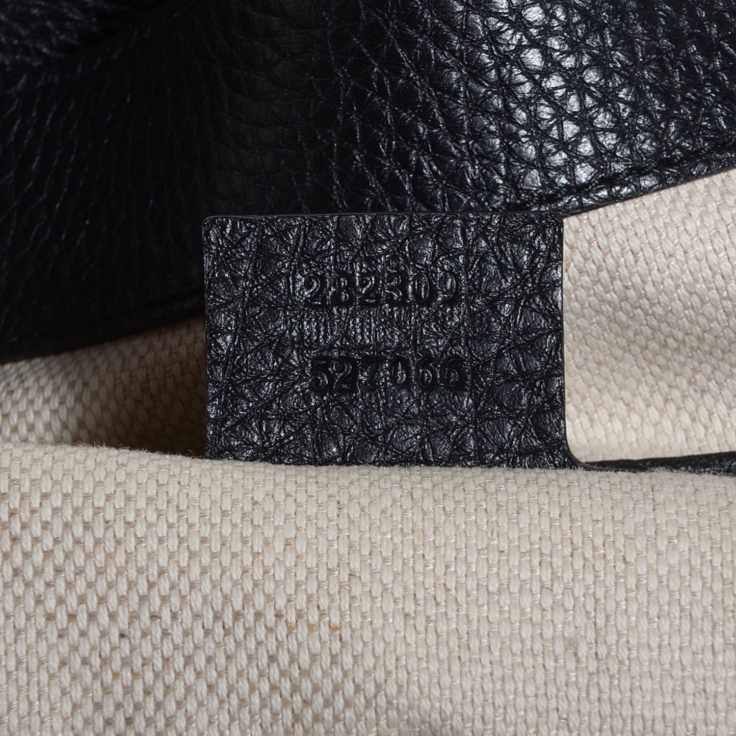 Gucci Pebbled Calfskin Medium Soho Shoulder Bag Black 7 of 9