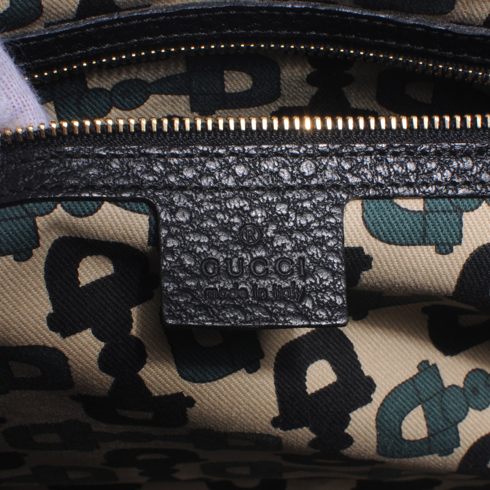 Gucci Leather Hasler Tote Black 5 of 7