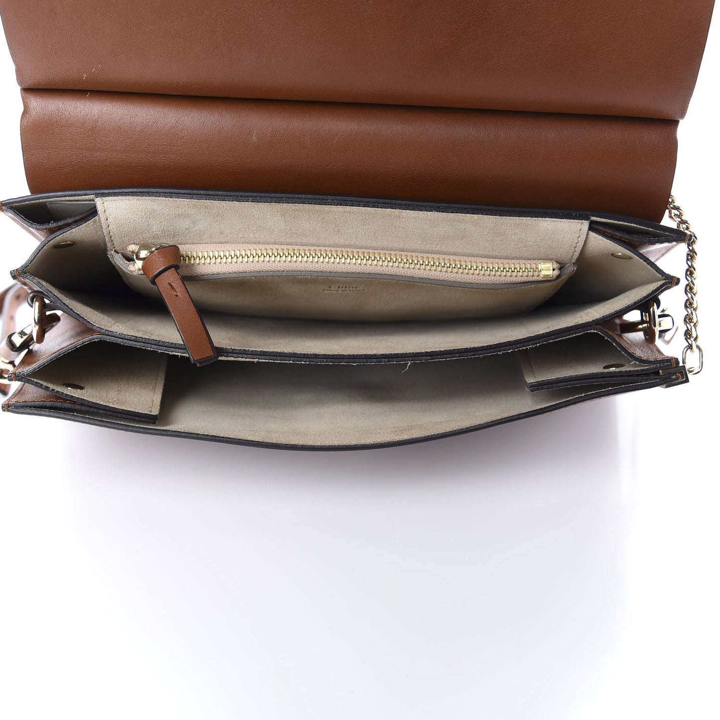 Suede Calfskin Medium Faye Shoulder Bag Tobacco