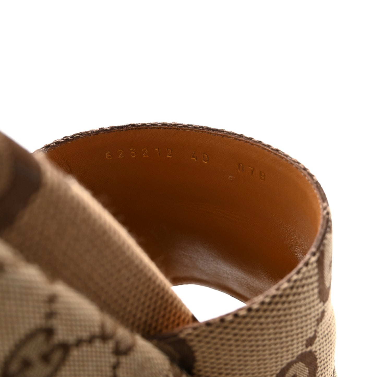 Monogram Maxi GG Angelina Platform 55mm Slide Sandals 40 Camel Ebony