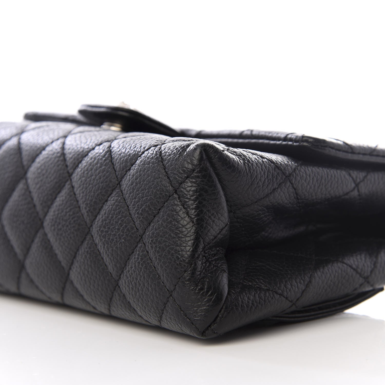 Chanel Grained Calfskin Quilted 2.55 Reissue Flap Belt Bag Clutch Black 6 of 8