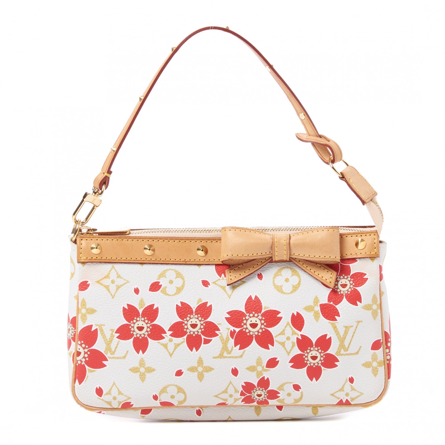 Louis Vuitton Monogram Cherry Blossom Pochette Accessories Red 1 of 8